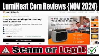 lumiheat com reviews  Legit Or Scam Scam Expert [upl. by Atinhoj452]