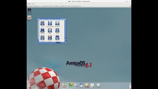 Amiga OS41Final Edition running on Raspberry Pi 4 4GB using QEMU [upl. by Genesia652]