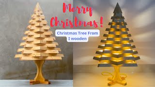 How To Make A 3D Wooden Christmas Tree  Great Ideas For Christmas [upl. by Sandler]