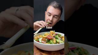 Panzanella Salad🥒 greenonion asmrfood creatorcontent [upl. by Lattie]