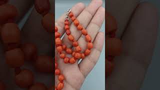 Natural CoralMarjan  Origin Italy coral gemstones gems gemstone gemstonejewelry strings [upl. by Giovanna105]