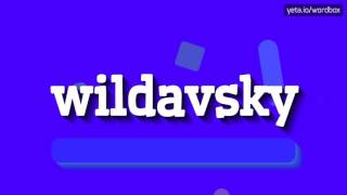 WILDAVSKY  HOW TO PRONOUNCE IT [upl. by Mickelson]