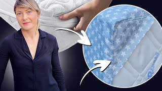 How to Sew Your Own Bedsheet Without Elastic  Fitted Sheet For Any Mattress  DIY Bed sheet [upl. by Akived]