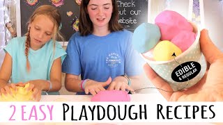 2 Easy Homemade Playdough Recipes  How to Make No Cook amp Edible Playdough [upl. by Akiret]