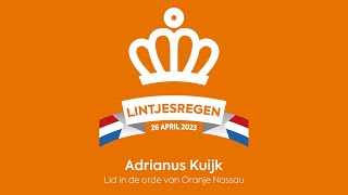 Lintjesregen 2023 Gemeente Haarlemmermeer Aad Kuijk [upl. by Trudnak]