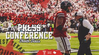 Texas Tech Football vs UNT Postgame Press Conference  Sept 14 2024 [upl. by Knoll358]