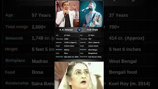 ARRahman VS Arijit Singh Comparison trendingshorts [upl. by Gildea]