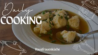 Grießnockerl Rezept für Grießnockerlsuppe schnell und wirklich gut englUntertitel [upl. by Eenhpad587]