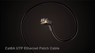 Vention Cat6A UTP Rotate Right Angle Ethernet Patch Cable Black Slim Type IBS [upl. by Eittap908]