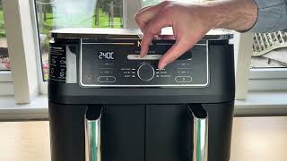 How to use a Ninja Air Fryer 95L Dual Zone Max  Two Drawers  Ninja Foodi Air Fryers  AF400UK [upl. by Cone]