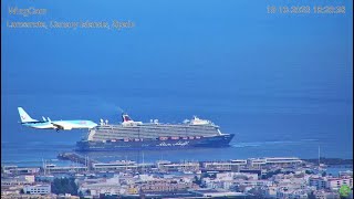 Lanzarote fantastic footage of runway 21 approach and landing 👍 19102023 [upl. by Ynohta]