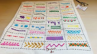 ¡Wow 💯🤩41 PUNTADAS DE BORDADO A MANO PARA TU MUESTRARIO FACIL Y RAPIDO  EMBROIDERY STITCHES [upl. by Libbi371]