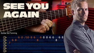 See You Again  Wiz Khalifa FAST AND FURIOUS Guitar Tutorial TABS  Cover Guitarra Christianvib [upl. by Lib]