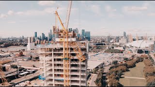 Radius Group  Greenwich Peninsula  Tower Crane Tie amp Climb Jumping  Jacking  Telescoping [upl. by Eninej575]