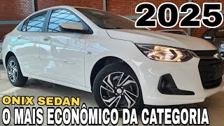 NOVO CHEVROLET ONIX SEDAN LT 2025  DETALHES DO SEDAN QUE FAZ 18 KML [upl. by Alocin]