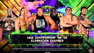 GIANTS Elimination Chamber Big Show Kane Viscera Giant Gonzalez Great Khali Andre the Giant WWE2K23 [upl. by Bickart]