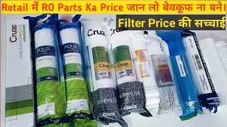 RO Spare Parts Price List  RO Filter का Price जान लो लूटने से बचे [upl. by Rolph]