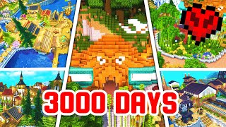 I Survived 3000 Days in Minecraft Hardcore [upl. by Ynttirb251]