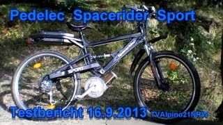 Pedelec Spacerider Sport 24 Volt Elektrofahrrad Testbericht Ennepetal 1692013 TVAlpino21NRW [upl. by Rivera918]