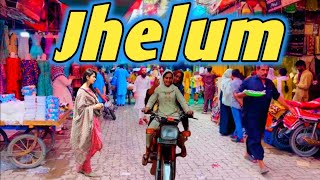 Jhelum city ki sair  jhelum main bazar  Jhelum shandar chowk ki sair with ikhlaq Ali vlogs [upl. by Goat]