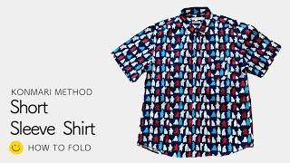 How to fold a Short Sleeve Shirt Konmari Method [upl. by Cadal]