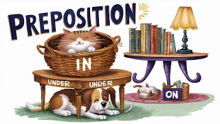 ON IN UNDER THE PREPOSITION SONG FOR PRESCHOOLERS  Basic English Grammar [upl. by Nelia715]