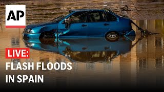 LIVE Aftermath of flash floods in Valencia Spain [upl. by Mellitz]