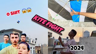 Kite fighting 2024 😱 kite flying 🪁 kite vlog 😍patangbaazi  kite cutting [upl. by Udell446]