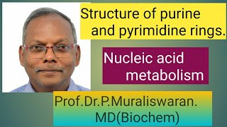 Structure of purine and Pyrimidine rings Muralis Simplified Biochemistry [upl. by Roxanne157]