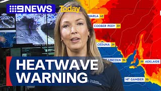 Severe heatwave warning for Melbourne and Adelaide  9 News Australia [upl. by Jaret]