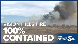 Vision Hills Fire fully contained following 107 acre burn [upl. by Merton]