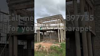 Parapet in Ghana parapet construction house precast travel ghanarealestate home WODEMAYA [upl. by Airdnas]