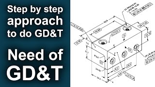 GDampT for beginners  Step by step approach for GDampT for mechanical drawings [upl. by Meade]