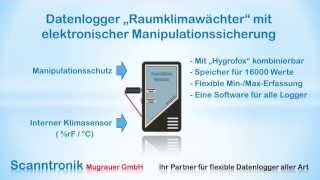 Datenlogger  Raumklima Wächter für Temperatur amp Luftfeuchte inkl Sicherung [upl. by Briscoe260]