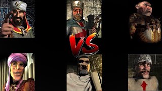 SALADIN LIONHEART PIG VS EMIR FREDERICK SHERIFF  Stronghold Crusader Ai Battle [upl. by Llednav]