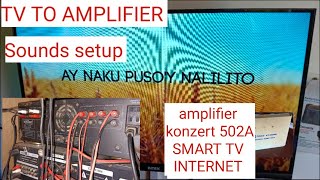 how to connect TV to amplifier [upl. by Akeirahs]