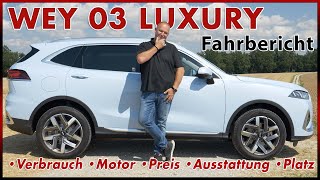 GWM WEY 03 Luxury  Probefahrt im PHEV Mittelklasse SUV mit 130 km elektrischer Reichweite  2024 [upl. by Nollahp]