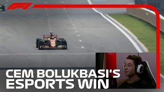 Cem Bolukbasis Dominant F1 Esports Win  2017 F1 Esports Grand Final [upl. by Boarer]