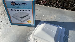 Installing an RV  enclosed trailer roof vent  sunlight [upl. by Imailiv725]