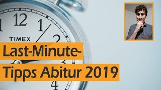 Abitur 2019 in Hessen NRW Niedersachsen BW RLP etc LastMinute Tipps  Leo Eckl [upl. by Nohtiek426]