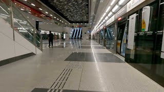 Singapore MRT ride from Woodlands to Woodlands North train station [upl. by Newra]