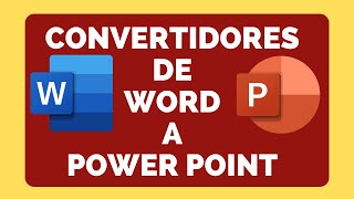 COMO CONVERTIR UN ARCHIVO WORD A POWER POINT [upl. by Egief]