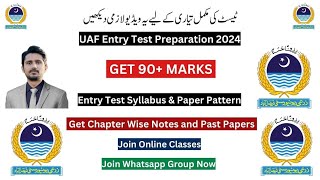 How to Get 90 Marks In UAF Entry Test 2024  UAF Entry Test Preparation 2024  UAF Admission 2024 [upl. by Lugo]