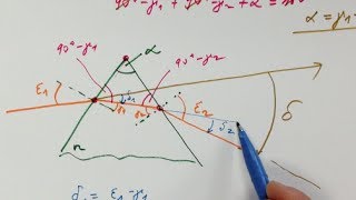 Brechung beim Prisma Optikaufgabe 8 [upl. by Fielding]