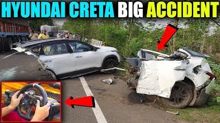 HYUNDAI CRETA 2020 TOP SPEED TEST DRIVING ON HILLS BIG ACCIDENT WITH LOGITECH G29 [upl. by Adnovahs958]