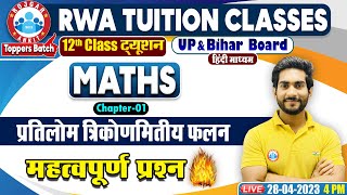 प्रतिलोम त्रिकोणमितीय फलन मत्वपूर्ण प्रश्न Class 12th Maths in Hindi UP Board Maths Classes [upl. by Annaicul]