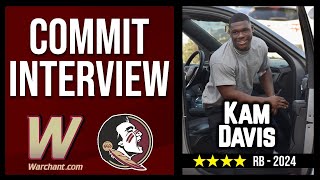 FSU Football Recruiting COMMIT INTERVIEW  RB Kam Davis excited to sign with FSU  Warchant TV [upl. by Nala585]