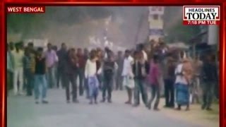 Malda mob clashes with cops in West Bengal [upl. by Ronnholm142]