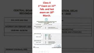 Date Sheet 202425 released by CBSE for X and XII [upl. by Essile]