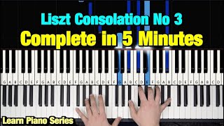 HOW TO PLAY CONSOLATION NO 3 BY LISZT PIANO TUTORIAL LESSON [upl. by Sane]